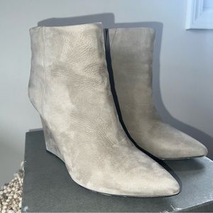 AllSaints grey suede booties - style Monet manifesto - size 40